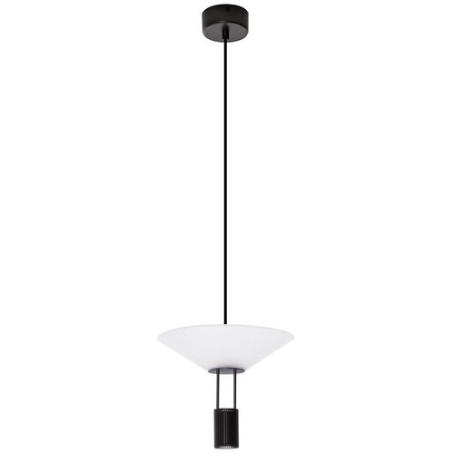 Nova Luce Mat črna aluminijasta LED viseča svetilka s senčilom iz akrilnega stekla &oslash; 22 cm Anafi &ndash; Cene