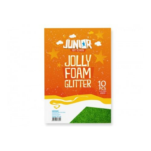 Jolly glitter foam, eva pena sa šljokicama, zelena, A4, 10K ( 134160 ) Slike
