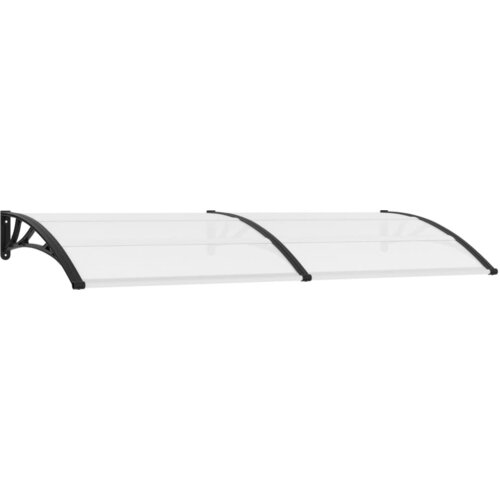 vidaXL Nadstrešnica za vrata crna i prozirna 240 x 80 cm PC Cijene
