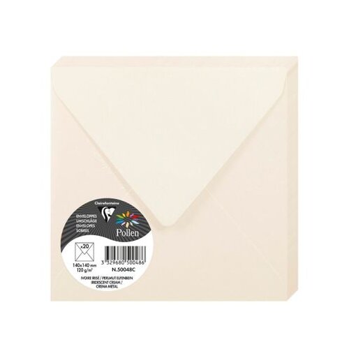 Clairefontaine kuverte Pollen 140x140mm 120gr perlasto cream 1/20 Cijene