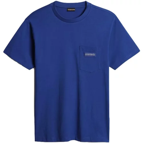 Napapijri Majice s kratkimi rokavi NP0A4GBP Modra