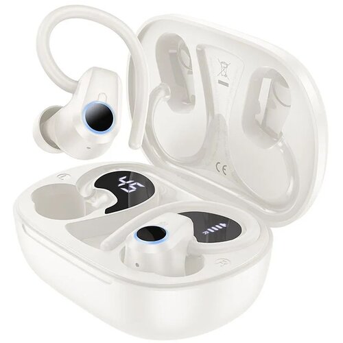 Hoco. EQ8 Pure Joy Headset Wireless In-Ear Calls /Music Bluetooth White Slike