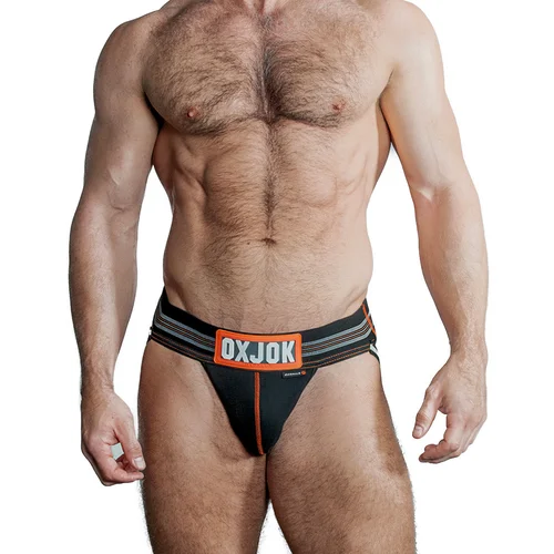 Oxballs OXJOK SLINGJOCK Upthrust Slider Jock Black Iron L