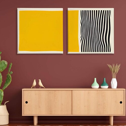 WALLXPERT ASR_CNV2-21 30x30 Vi&scaron;enamensko Dekorativno Platno (2 Komada) Cene