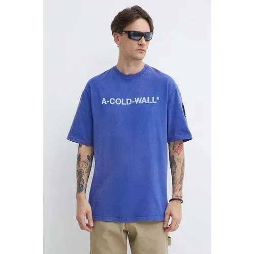 A-COLD-WALL* Pamučna majica Overdye Logo T-Shirt za muškarce, s tiskom, ACWMTS186