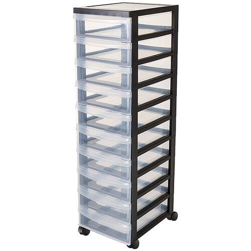 X ormarić s kotačićima (D &amp;Scaron; V: 40 29 106,5 cm, Broj ladica: 10, Plastika) Slike