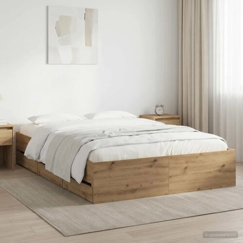  Okvir kreveta s pohranom Hrast artisan 140 x 190 cm - Hrast artisan 140 x 190 cm Cijene