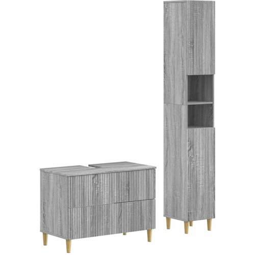  Set kupaonskih ormara od 2 dijela ARNHEM Siva Sonoma Cene