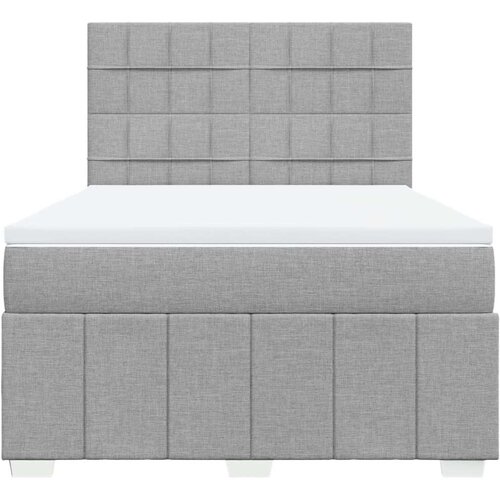 VidaXL krevet box spring s madracem svjetlosiva 160x200 cm tkanina Slike