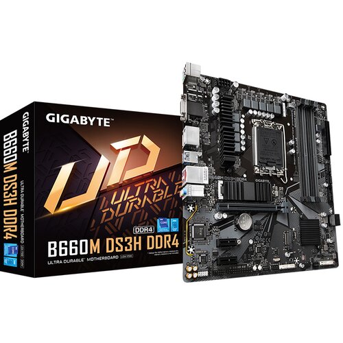 Gigabyte MB B660M DS3H AX DDR4 LGA1700, 4xDDR4, M.2, 4xSATA 6xUSB, HDMI, 2xDP, WIFI, mATX Cijene
