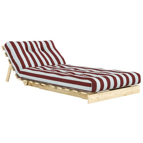 Karup Bordo rdeč/svetlo moder futonski/lesen fotelj Roots &amp;ndash; Slike