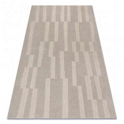 RugsX Volnena preproga TEXTURA 488.17.LA110 OSTA - Geometrijski, strukturna siva / bež 135x200 cm, (5000218708) Cene