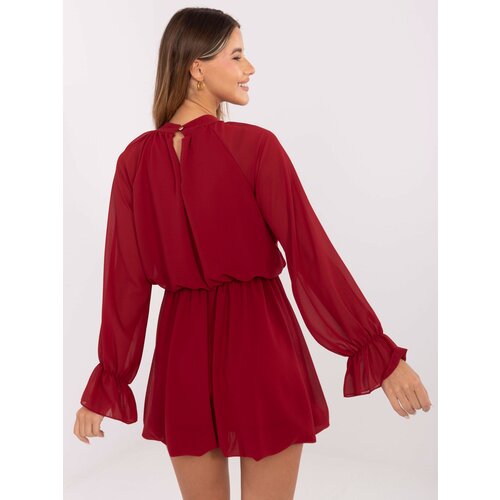RUE PARIS Dress-MI-SK-A1554.26-burgundy Slike