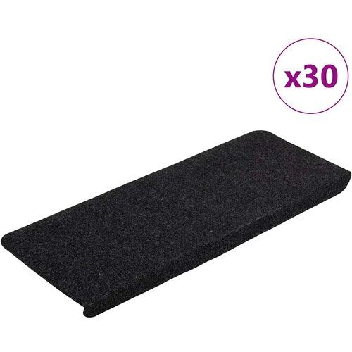 vidaXL Samoljepljivi otirači za stepenice 30 kom crni 65x24,5x3,5 cm Cijene