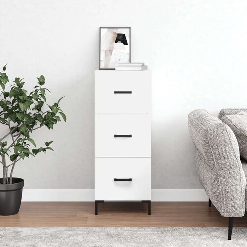 vidaXL Komoda bijela 34 5 x 34 x 90 cm od konstruiranog drva Cene