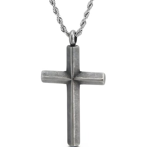 Ogrlica PU-38413 Cross - Siva KP38413 Cijene