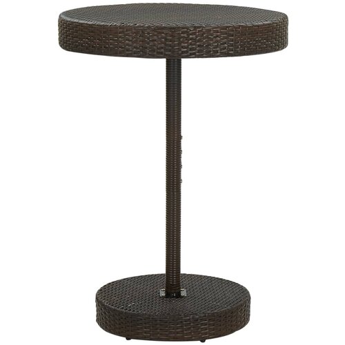 The Living Store Vrtna miza rjava 75,5x106 cm poli ratan - Vrtna Miza, (21477189) Slike