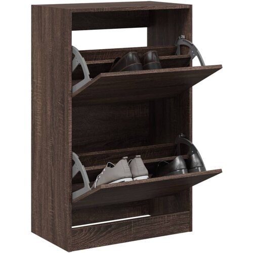  The Living Store Omarica za čevlje rjavi hrast 60x34x96,5 cm inženirski les - Omarica Za Čevlje, (21485510) Cene