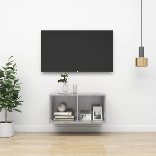  Zidni TV ormarić boja betona 37x37x72 cm od konstruiranog drva Cijene