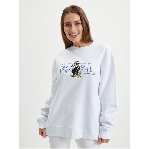Karl Lagerfeld White Women's Sweatshirt x Disney - Women Cene