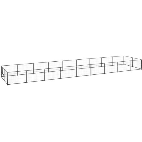 vidaXL kavez za pse crni 18 m² čelični Cene