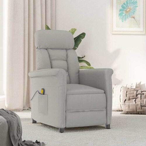  Massagerica Svijetlo siva 96,5 x 70,5 x 95 cm Mikro Vlakna Slike