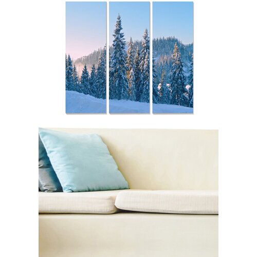 Wallity MDF160987060 multicolor decorative mdf painting (3 pieces) Cene