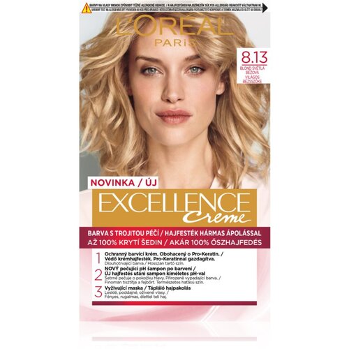 L&amp;acute;Or&amp;eacute;al Paris Excellence Creme boja za kosu nijansa 8.13 Blond Clair Beige 1 kom Slike