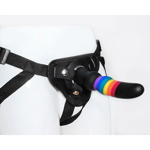 DREAMTOYS Colourful Love Strap On Solid Dildo Cene