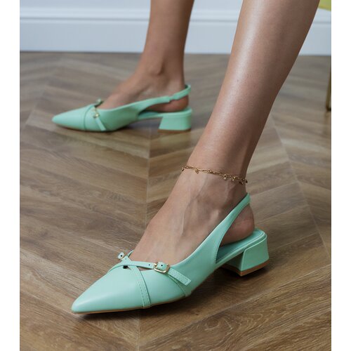 D/CEO Green low heel slingback pumps Ferli Cene