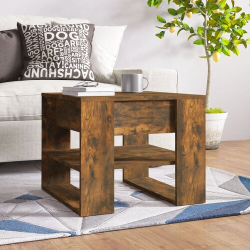 VidaXL stolić za kavu boja hrasta 55,5x55x45 cm konstruirano drvo Slike