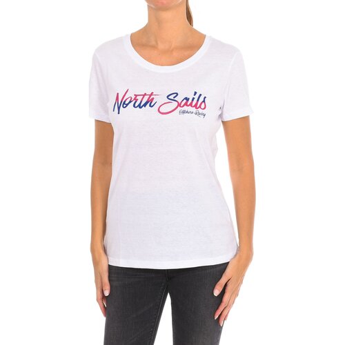 North Sails Majice s kratkimi rokavi 9024310-101 Bela Cene