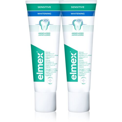 Elmex Sensitive Whitening pasta za prirodno bijele zube 2x75 ml Slike