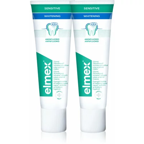 Elmex Sensitive Whitening zobna pasta za naravno bele zobe 2x75 ml