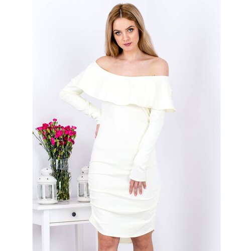 Fashion Hunters Dress-EM-SK-009.55-Light Yellow Cene
