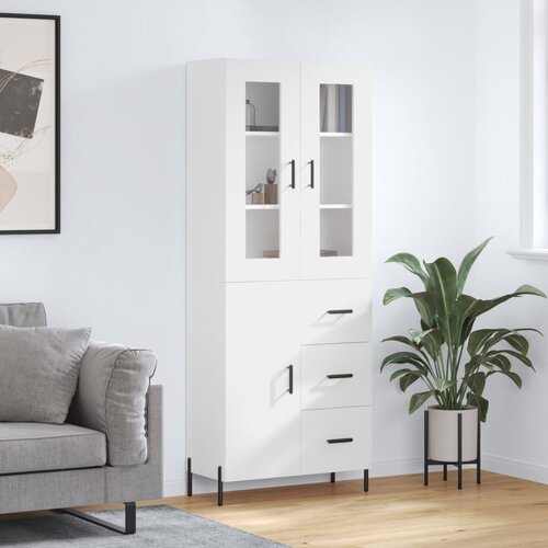 The Living Store Visoka omara bela 69,5x34x180 cm inženirski les - Visoka Omara, (21835224) Cene