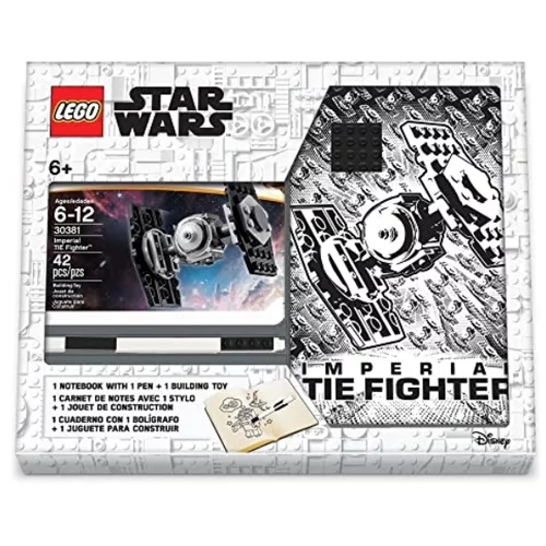 Lego IQ Star Wars TIE BOGHER KRETIVITIVNOST S FSC Certified Journal, TIE Fighter Building Toy in Black Gel Pen, 52510, (20849214)