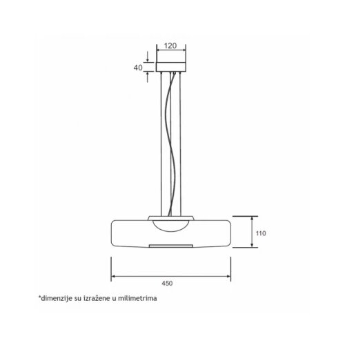 Aria 53 VISILICA 8W 3000K Cene