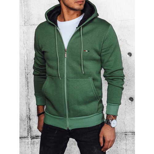 DStreet Men's Green Zipper Sweatshirt Slike