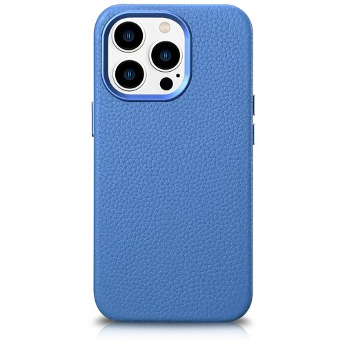 ICARER Magnetni usnjeni ovitek za iPhone 14 Pro Max z modro usnjeno torbico MagSafe Litchi Premium, (21521932) Cene