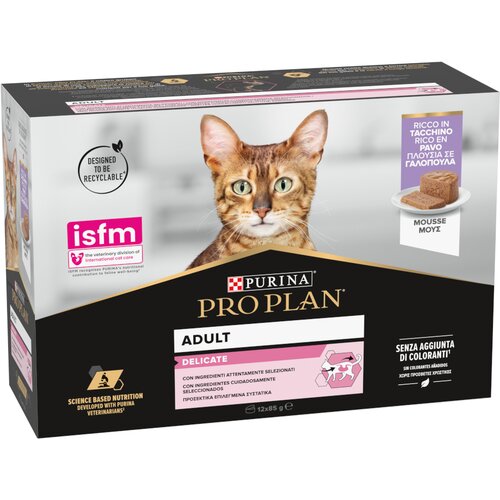  2 x PURINA PRO PLAN po posebnoj cijeni! - 2 x (12 x 85 g) Delicate: mousse puretina Slike