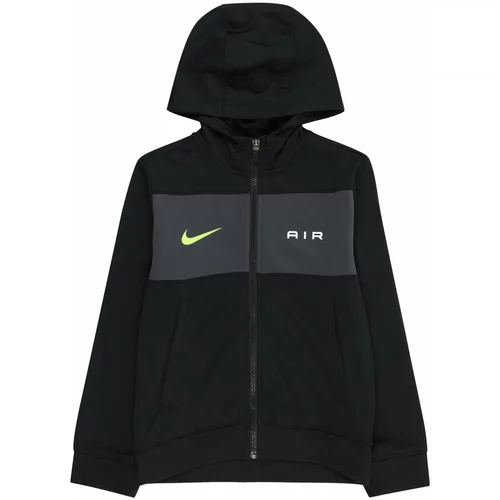 Nike Sportswear Jopa na zadrgo 'AIR' rumena / temno siva / črna / bela