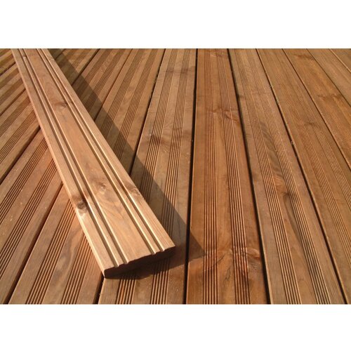  terasna deska rjava barva impregnirana 14,4 cm x 2,7 cm x 300 cm Slike