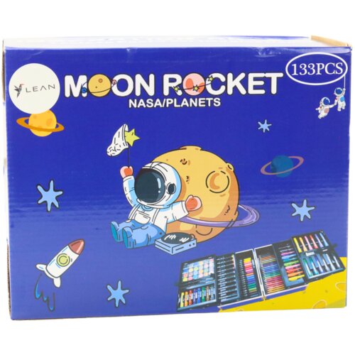 Lean Toys umetni&amp;scaron;ki set v raztegljivem kovčku s 133-delnim setom astronavt Slike