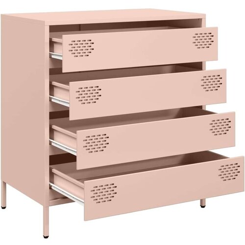 VidaXL Komoda roza 68x39x73,5 cm hladno valjano jeklo Slike