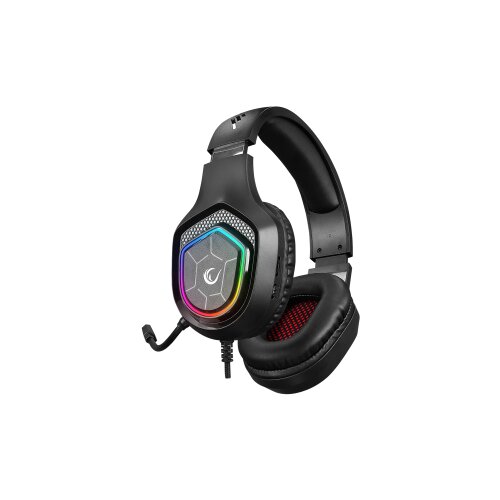  Slu&amp;scaron;alice sa mikrofonom gaming RAMPAGE RM-K90 VECTOR black, RGB LED, Type-C Slike