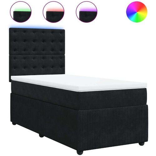 VidaXL box spring krevet s madracem crni 80 x 200 cm bar&amp;scaron;unasti Slike