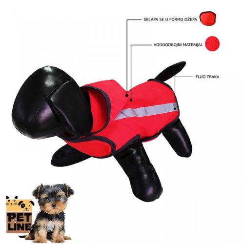 Pet Line Kabanica za psa Yorkshire terrier crvena XS Cene