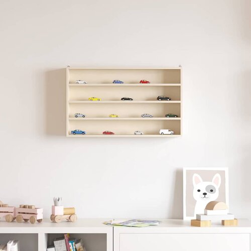 vidaXL Drvena vitrina za izlaganje Smeđa 60 x 8,5 x 37 cm Šperploča Cijene
