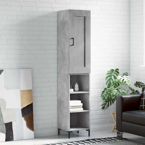  The Living Store Visoka omara betonsko siva 34,5x34x180 cm inženirski les - Visoka Omarica, (21442059) Cene